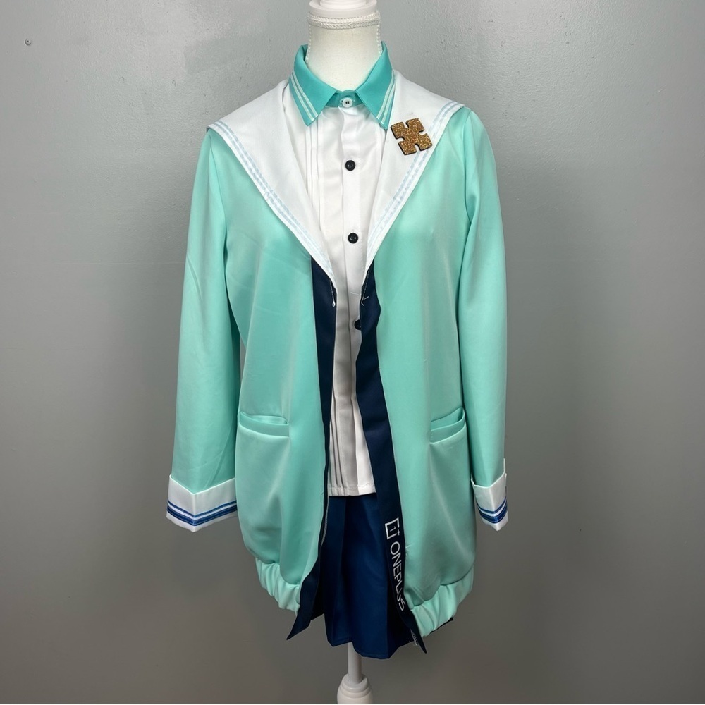 6 piece Sucrose Genshin Impact video game cosplay outfit, medium.